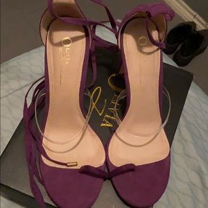 Purple Suede Heels